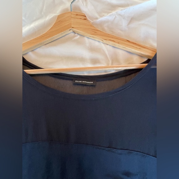 Club Monaco sheer silk blouse - Picture 3 of 4